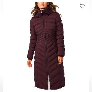 Bernardo Women's Long Puffer Coat - Dark Purple